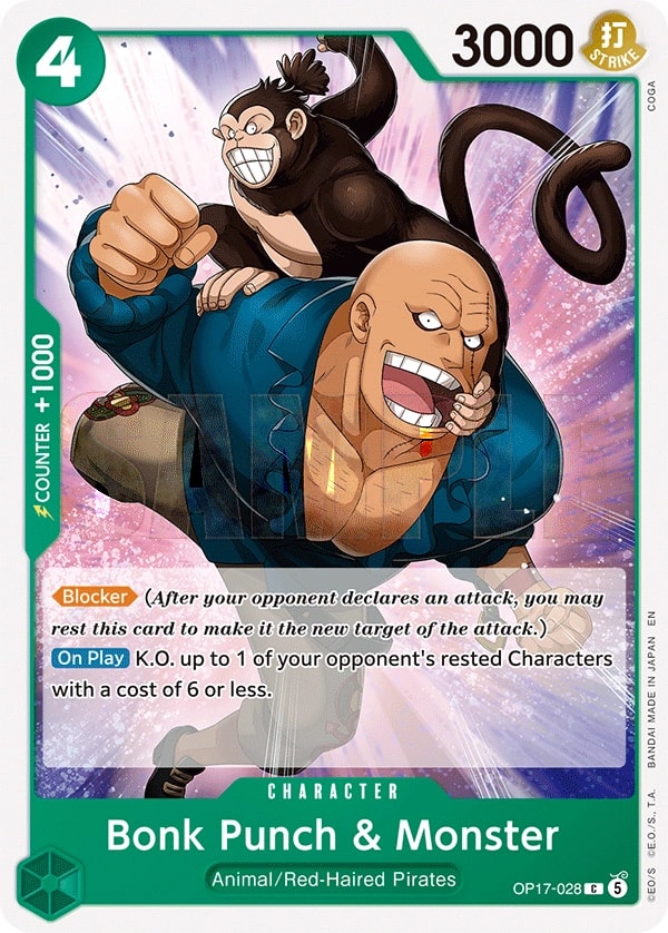 Bonk Punch & Monster OP17-028 One Piece card