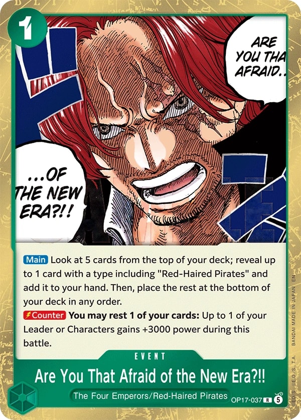 Are You That Afraid of the New Era?! OP17-037 One Piece card