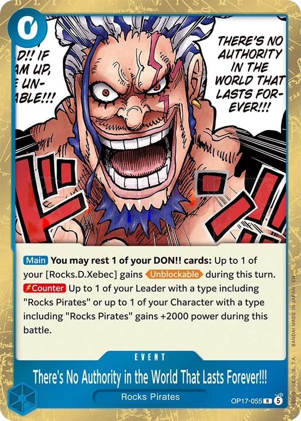 There's No Authority in the World That Lasts Forever!!! OP17-055 One Piece card