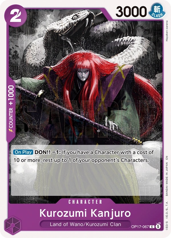 Kurozumi Kanjuro OP17-067 One Piece card