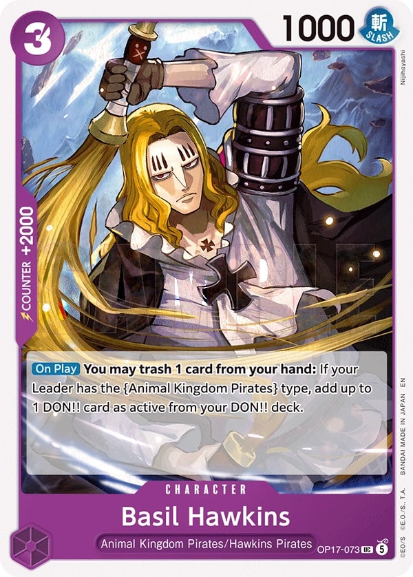 Basil Hawkins OP17-073 One Piece card