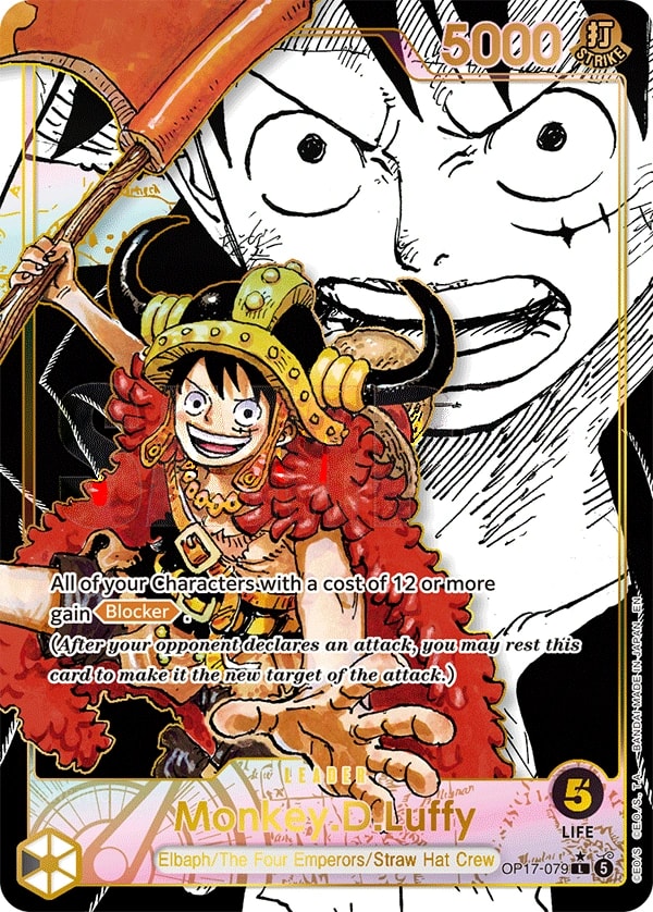 Monkey.D.Luffy (079) (Super Leader Alternate Art) One Piece card