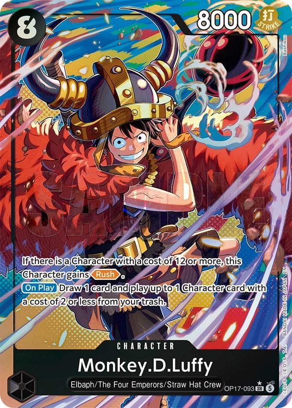 Monkey.D.Luffy (093) (Alternate Art) One Piece card