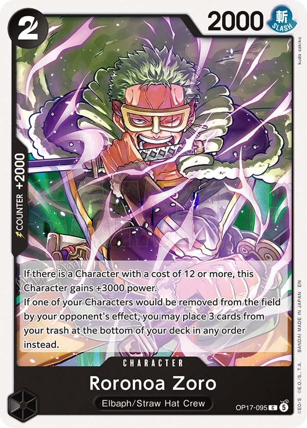 Roronoa Zoro OP17-095 One Piece card