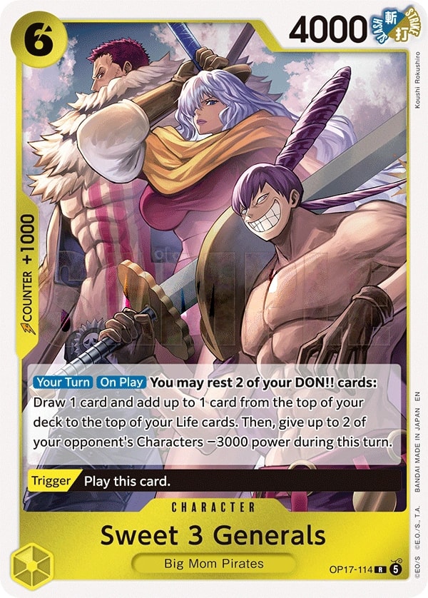 Sweet 3 Generals OP17-114 One Piece card
