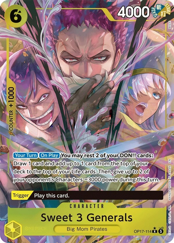 Sweet 3 Generals (114) (Alternate Art) One Piece card