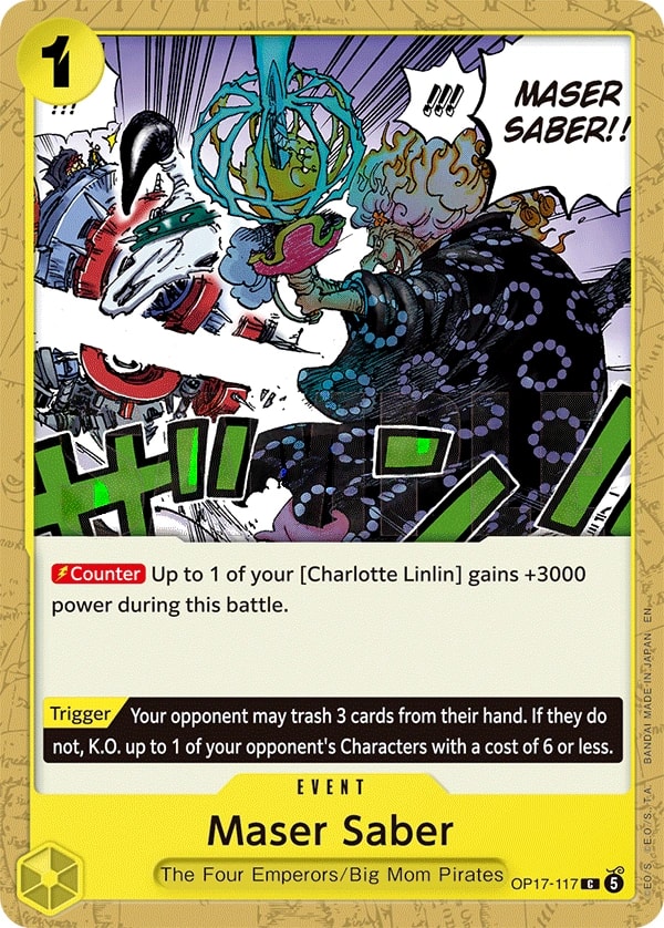 Maser Saber OP17-117 One Piece card