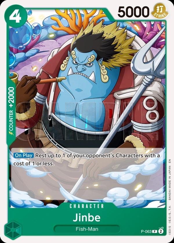 Jinbe - P-063 (063) (Reprint) One Piece card