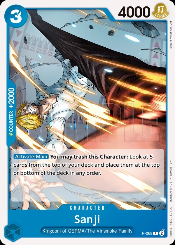 Sanji - P-068 (068) (Reprint) One Piece card