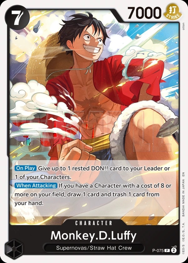 Monkey.D.Luffy - P-075 P-075 One Piece card