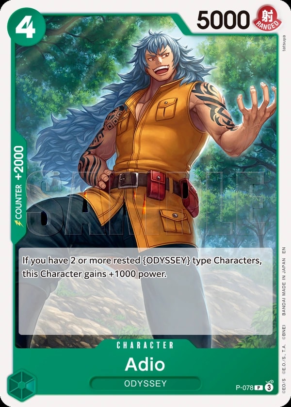 Adio (078) One Piece card