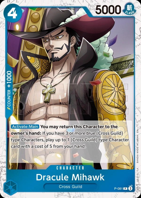 Dracule Mihawk - P-081 P-081 One Piece card