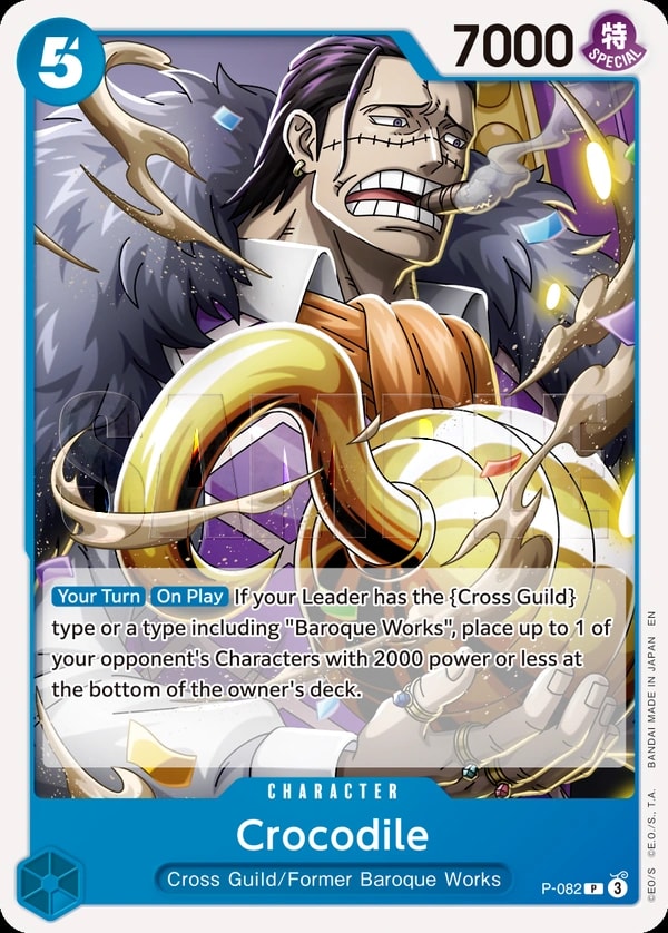 Crocodile - P-082 (082) (Reprint) One Piece card