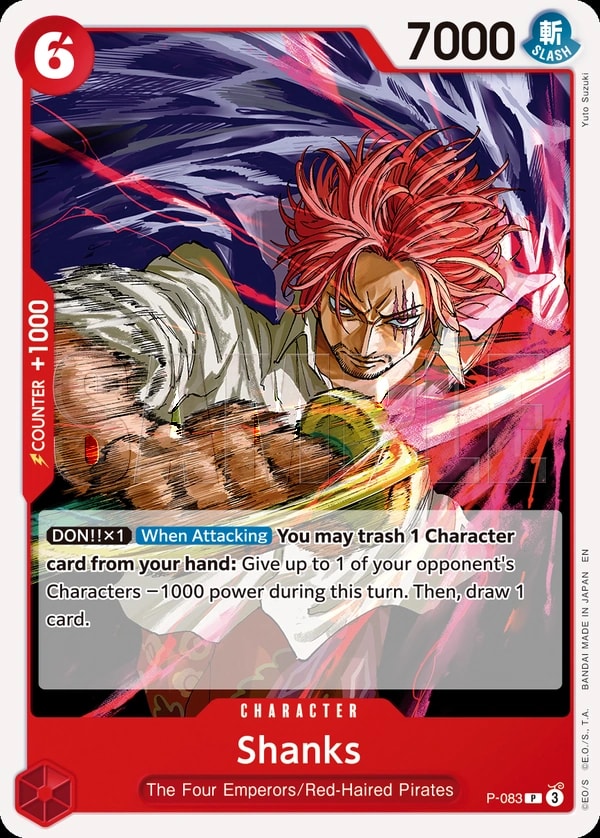 Shanks - P-083 (083) (Reprint) One Piece card