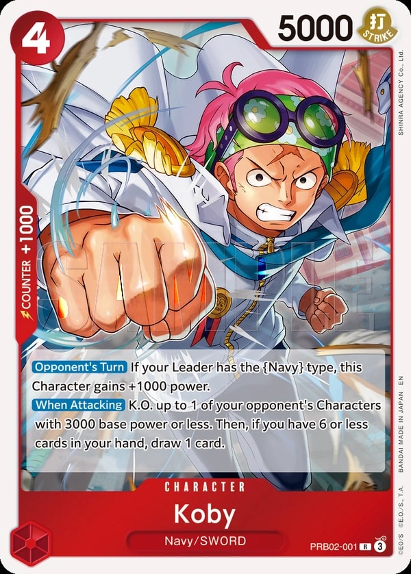 Koby (PRB02-001) — Rare One Piece card