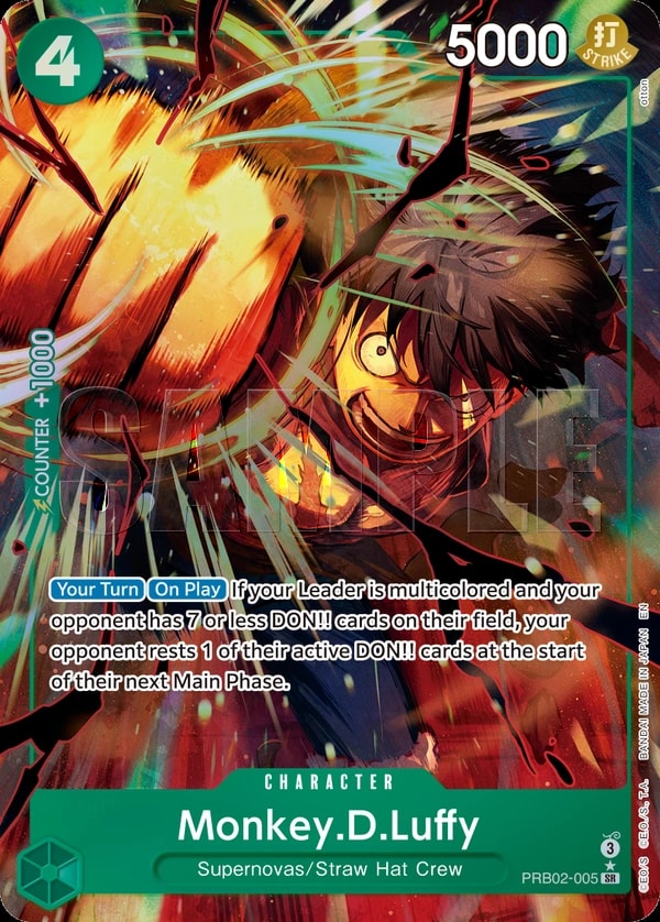 Monkey.D.Luffy - PRB02-005 (005) (Alternate Art) One Piece card