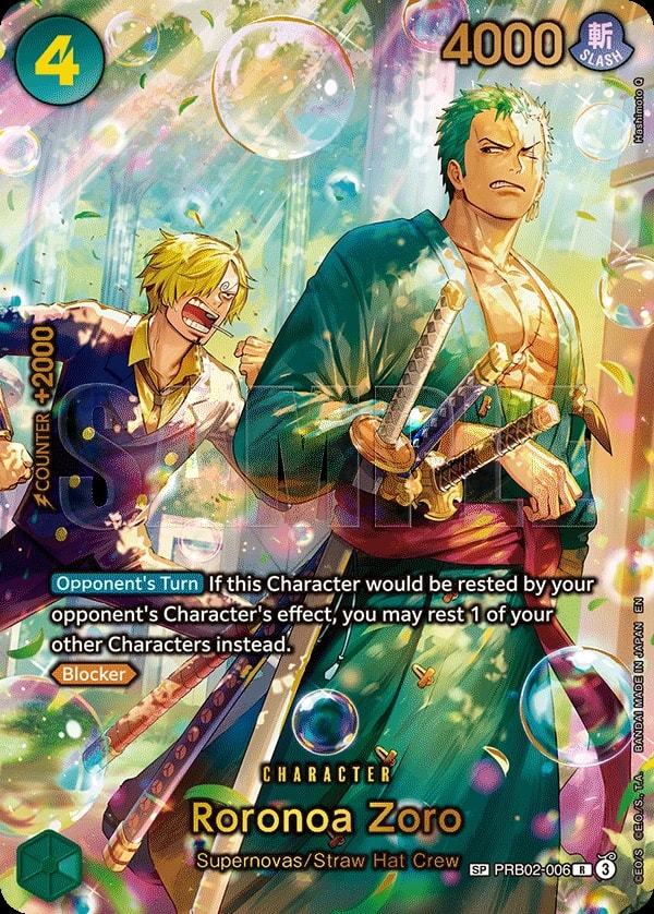 Roronoa Zoro - PRB02-006 (006) (SP) One Piece card
