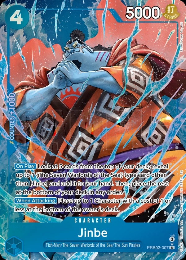 Jinbe - PRB02-007 (007) (Alternate Art) One Piece card