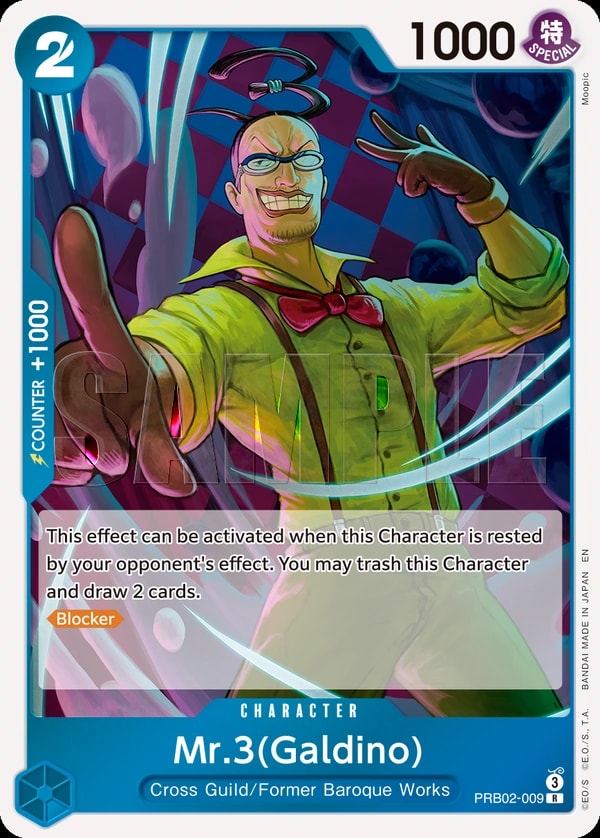 Mr.3 - PRB02-009 (PRB02-009) — Rare One Piece card