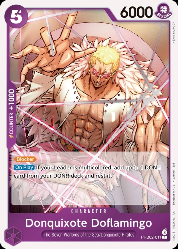 Donquixote Doflamingo (PRB02-011) — Rare One Piece card