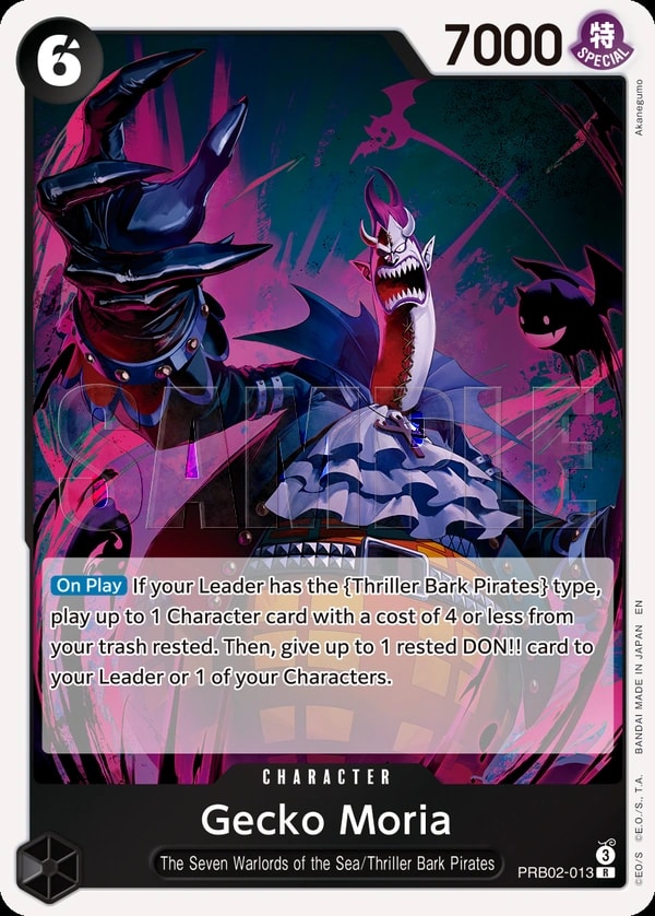 Gecko Moria (PRB02-013) — Rare One Piece card