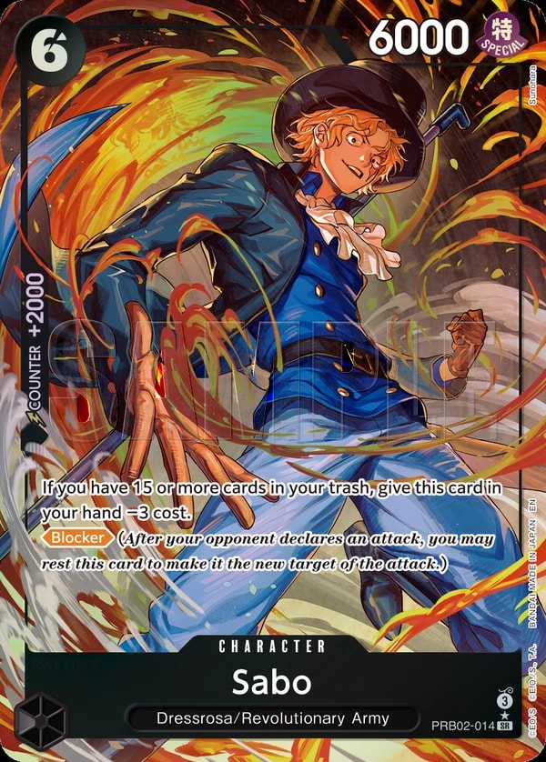 Sabo - PRB02-014 (014) (Alternate Art) One Piece card