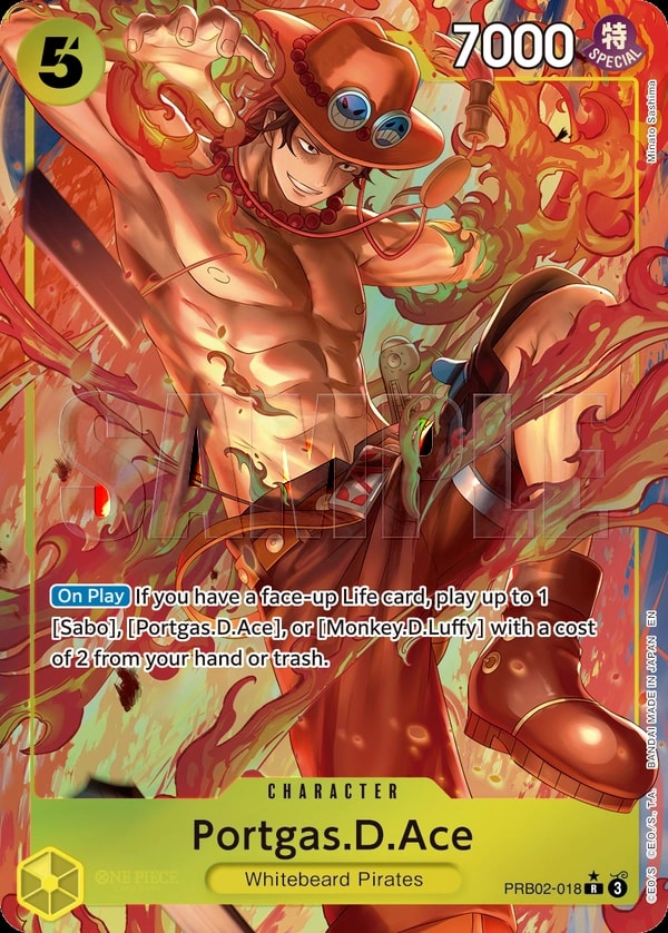 Portgas.D.Ace - PRB02-018 (018) (Alternate Art) One Piece card