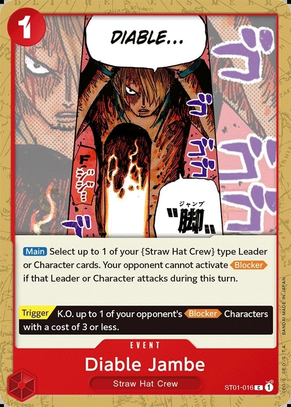 Diable Jambe ST01-016 One Piece card
