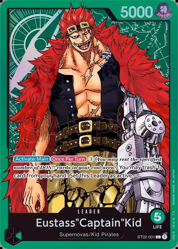 Eustass"Captain"Kid ST02-001 One Piece leader card