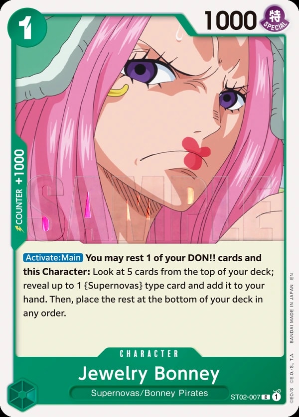 Jewelry Bonney (007) (Reprint) One Piece card