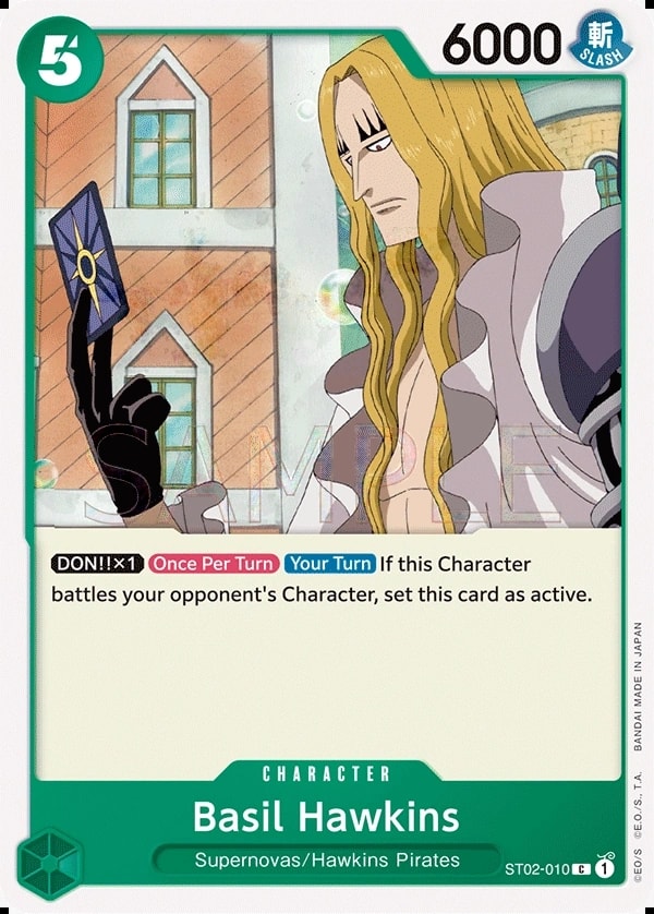 Basil Hawkins (ST02-010) — Common One Piece card