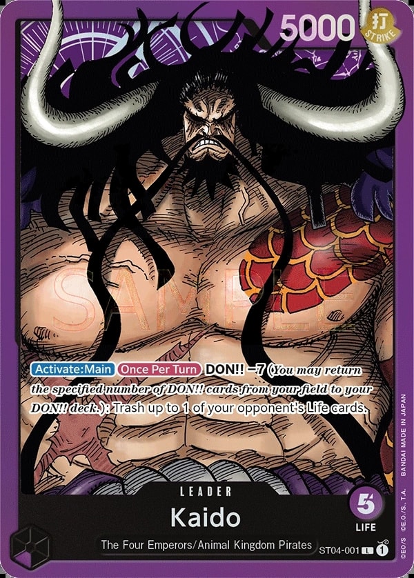 Kaido ST04-001 One Piece leader card