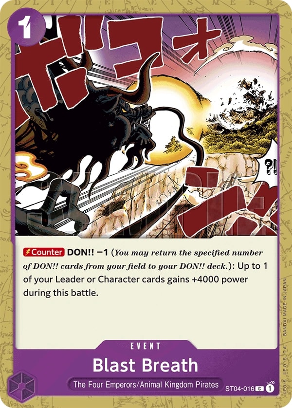 Blast Breath (016) One Piece card