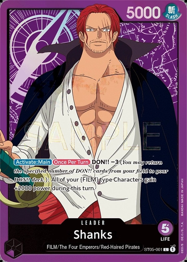Shanks ST05-001 One Piece leader card