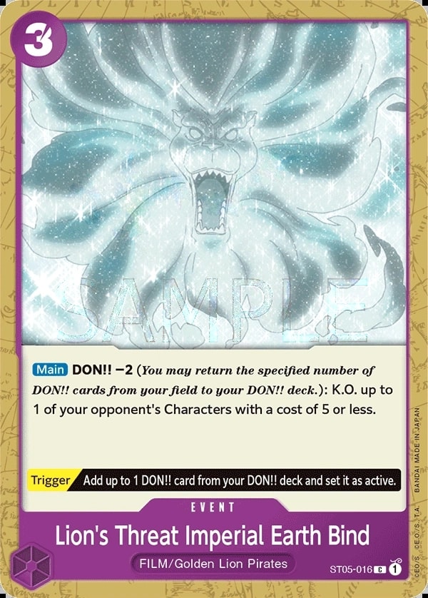 Lion's Threat Imperial Earth Bind ST05-016 One Piece card