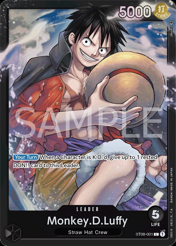 Monkey.D.Luffy ST08-001 One Piece leader card