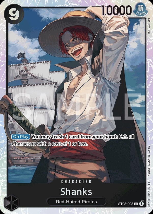 Shanks ST08-005 One Piece card