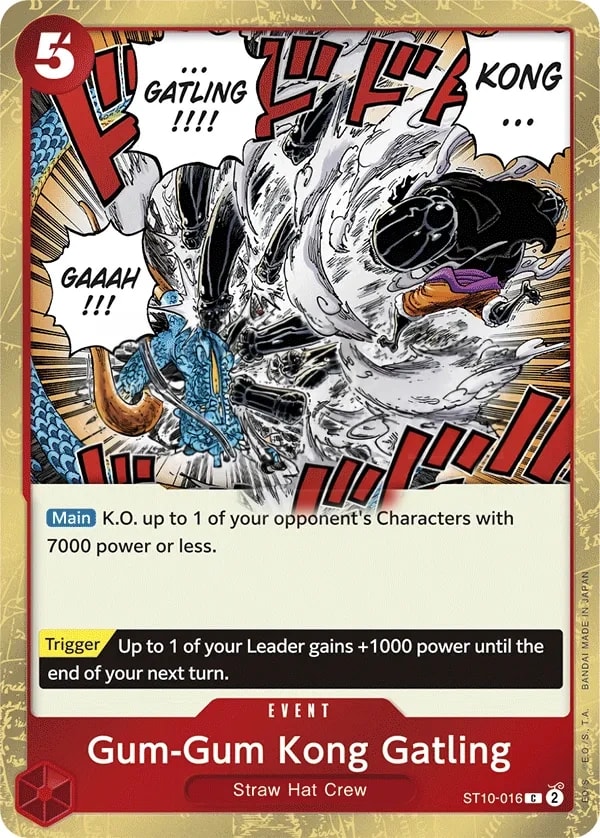 Gum-Gum Kong Gatling ST10-016 One Piece card