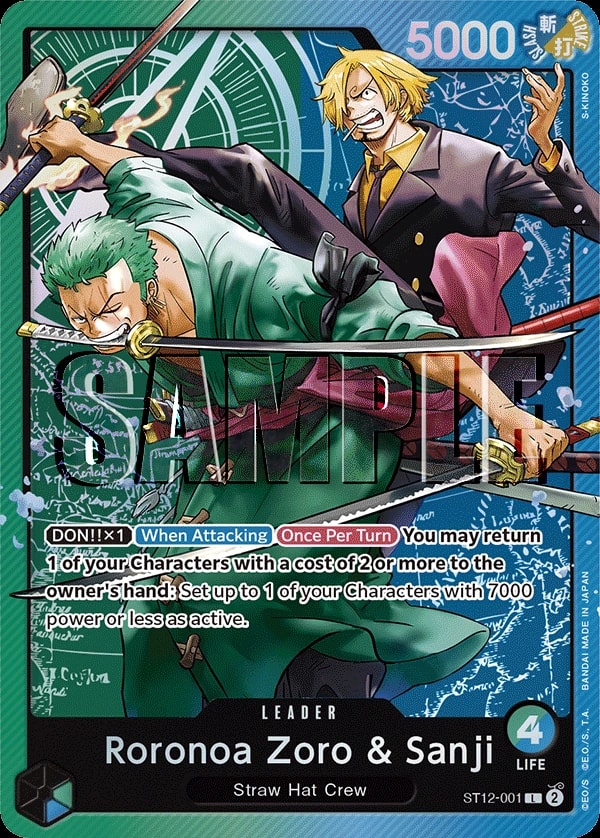 Roronoa Zoro & Sanji ST12-001 One Piece leader card
