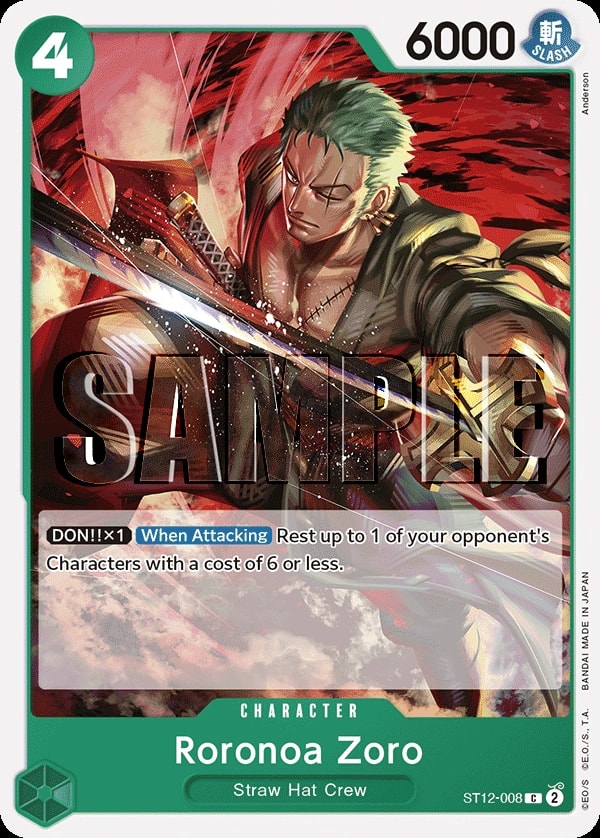 Roronoa Zoro (ST12-008) — Common One Piece card