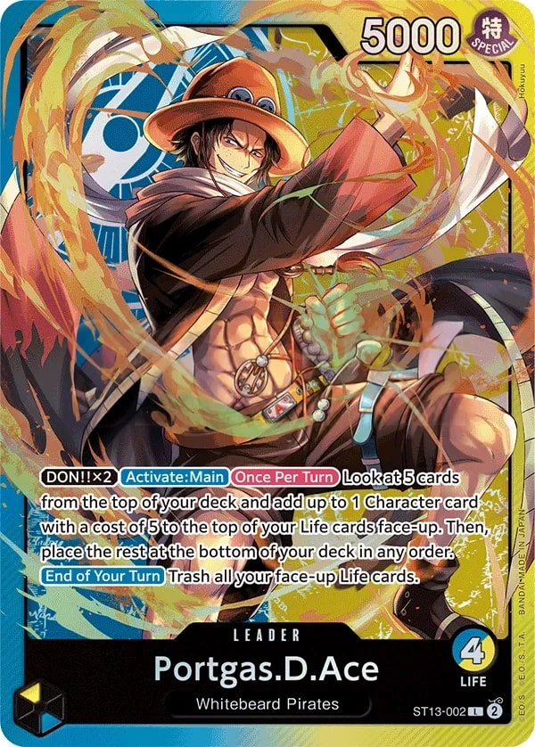 Portgas.D.Ace ST13-002 One Piece leader card