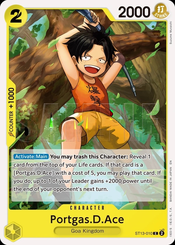 Portgas.D.Ace - ST13-010 (010) (Reprint) One Piece card
