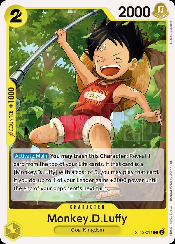Monkey.D.Luffy - ST13-014 (014) (Reprint) One Piece card