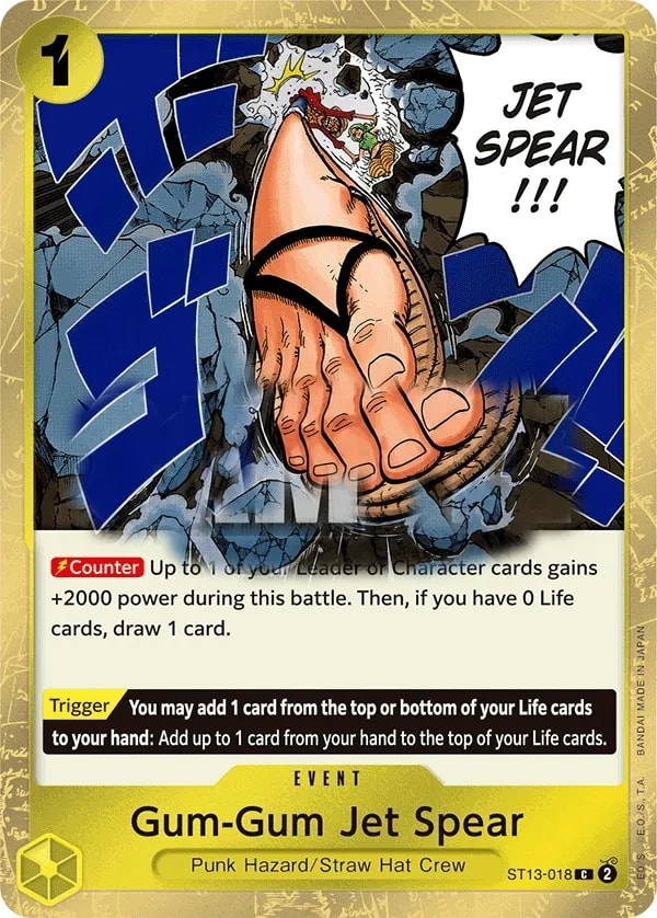 Gum-Gum Jet Spear ST13-018 One Piece card