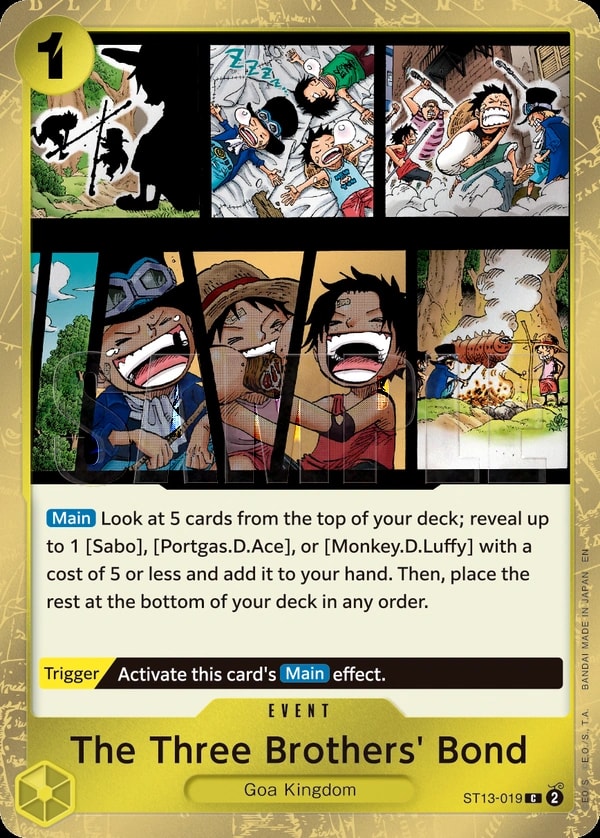 The Three Brothers' Bond (ST13-019) — Common One Piece card