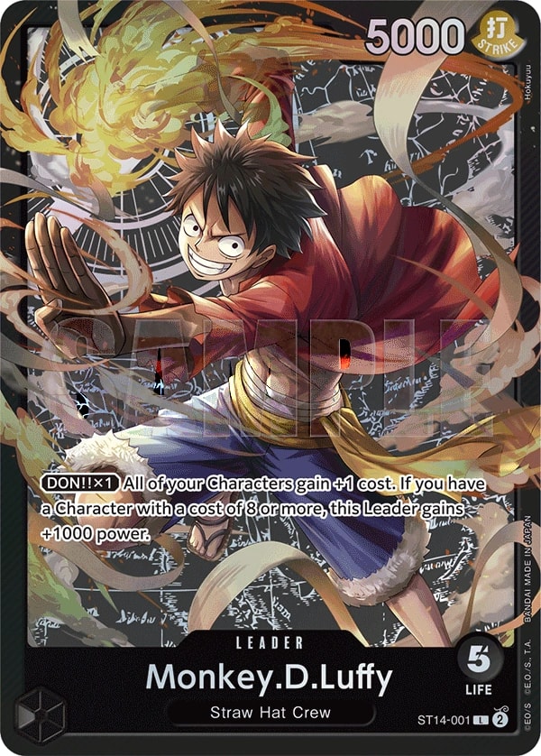 Monkey.D.Luffy ST14-001 One Piece leader card