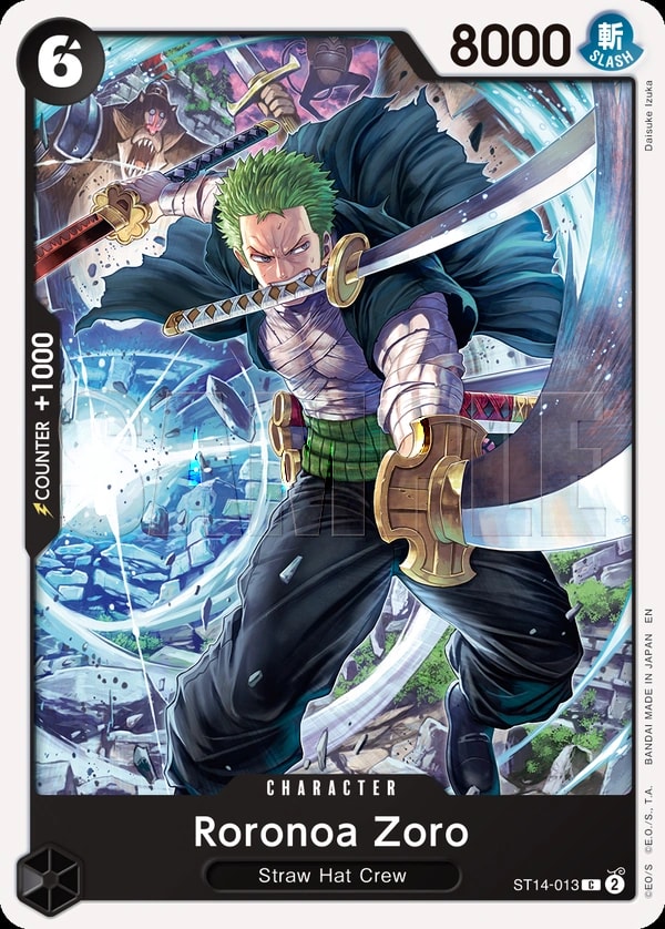 Roronoa Zoro - ST14-013 (013) (Reprint) One Piece card