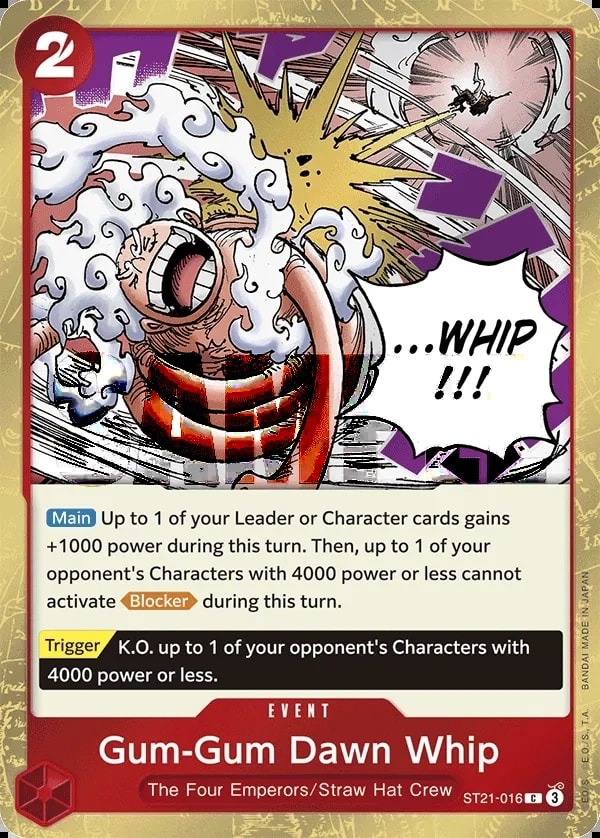Gum-Gum Dawn Whip ST21-016 One Piece card