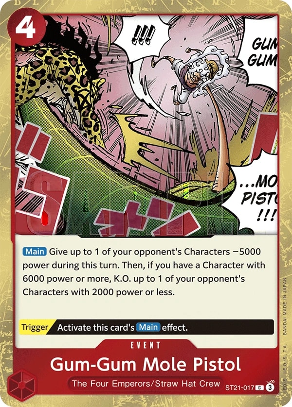 Gum-Gum Mole Pistol ST21-017 One Piece card