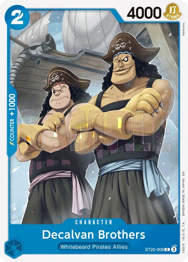 Decalvan Brothers ST22-008 One Piece card